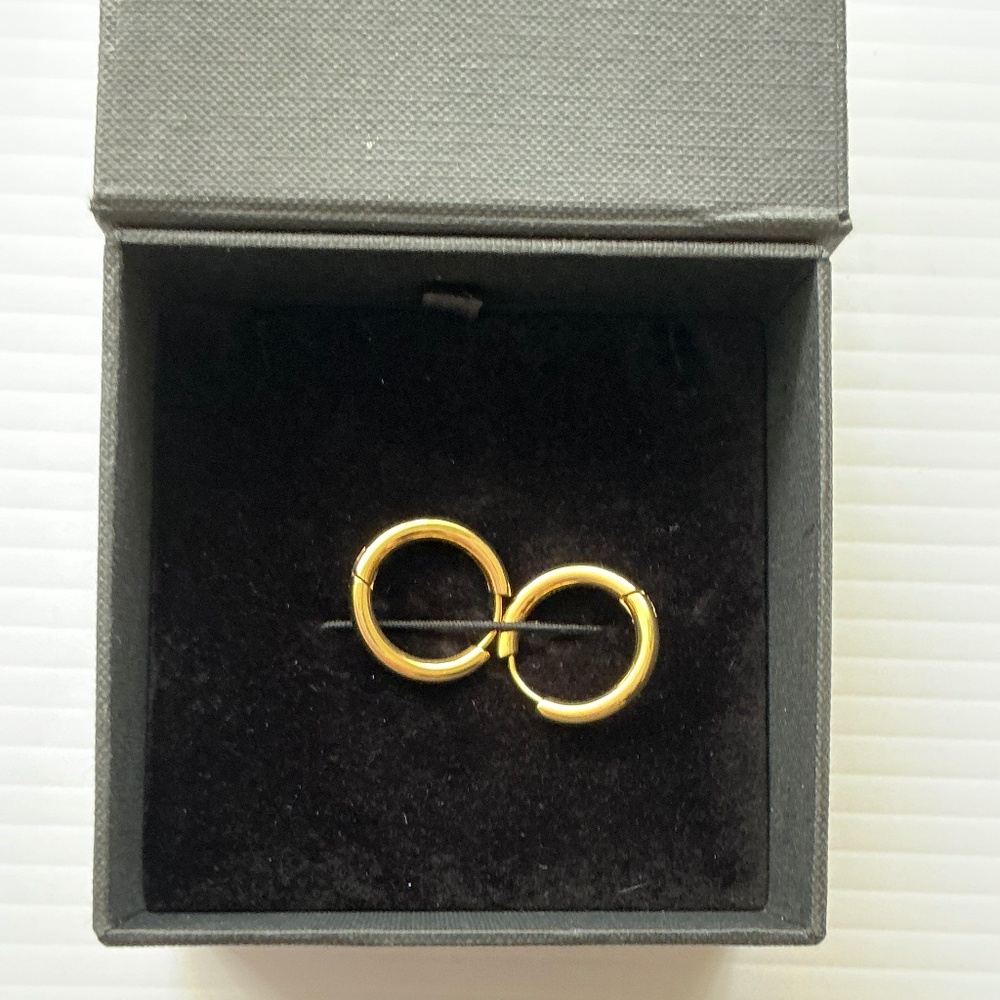 Steelx Hoops Gold Plated Steel